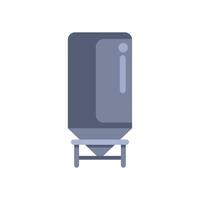 Industrial storage silo for bulk material handling vector