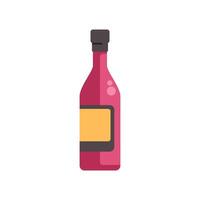 Bottle of rose wine with blank label on white background vector