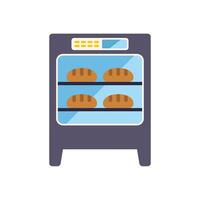 Professional oven baking bread in bakery or pastry shop vector