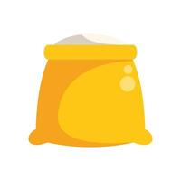Full sack of flour on white background vector