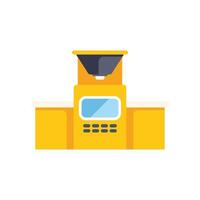Photo booth with open curtain is taking pictures for document vector