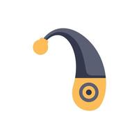Modern hearing aid device improving hearing loss problem vector