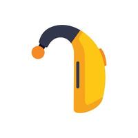 Modern hearing aid improving quality of life for hearing impaired vector