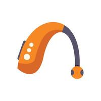 Modern hearing aid device improving hearing quality of life vector