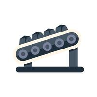 Conveyor belt transporting coal from mine to factory vector