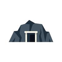 Entrance to an old mine in a mountain side view vector