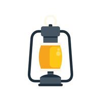 Kerosene lantern lighting up the dark with a warm glow vector