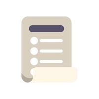 Minimalist icon representing a checklist for task management vector