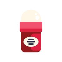 Red roll on deodorant providing long lasting freshness vector