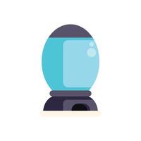Round aquarium with empty space for fish tank on stand vector