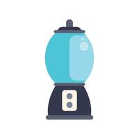 Blue bubble gum vending machine dispensing candy vector