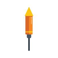 Firework rocket standing on white background vector