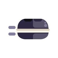 Futuristic spaceship flying in outer space exploration vector