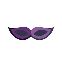 Purple carnival mask with black details for party costume vector
