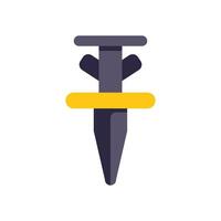 Plastic anchor holding something using friction on a white background vector