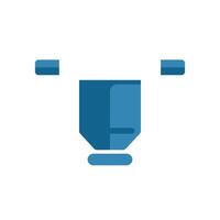 Blue usb memory stick icon representing data storage vector