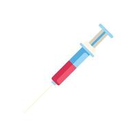 Medical syringe containing red liquid for injection vector