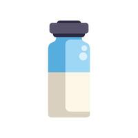 Blue vaccine vial with white background representing hope for cure vector