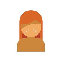 Woman character crying with tears on face showing sadness vector