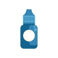 Blue dropper bottle with blank label for branding mockup presenting medical product vector