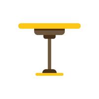 Round table standing on one leg with a circular top surface vector