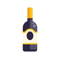 Wine bottle standing on white background vector