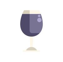 Glass of red wine standing on white background vector