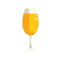 Glass of beer with foam on white background vector
