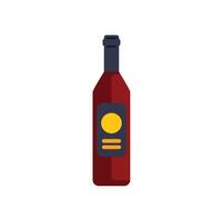 Wine bottle with blank label featuring minimalist design vector