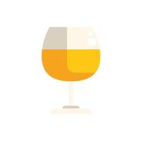 Glass of beer with foam on white background vector