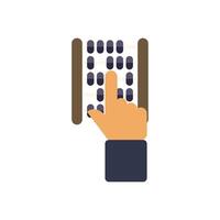 Accountant using abacus for calculating finance and budget vector