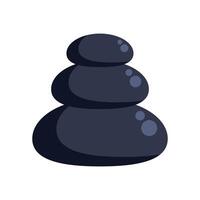 Stack of black zen stones creating harmony and balance vector