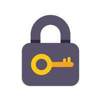 Padlock displaying key security concept icon vector