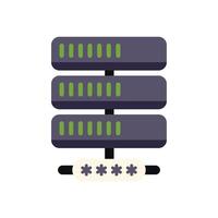 Server rack connecting to network with password protection vector