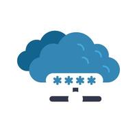 Cloud computing security system protecting data with password vector
