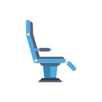 Modern adjustable blue chair isolated on white background vector