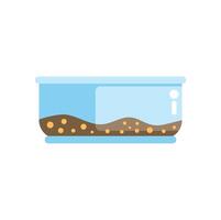Transparent container holding soil and perlite for plant propagation vector
