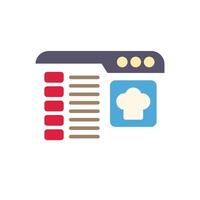 Online culinary course website promoting cooking classes vector