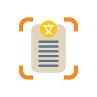 Smartphone scanning text with chinese language icon vector