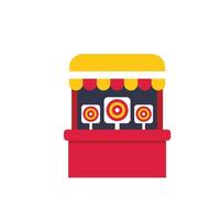 Shooting range booth with targets at amusement park or funfair vector