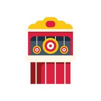 Shooting gallery booth with targets at amusement park vector
