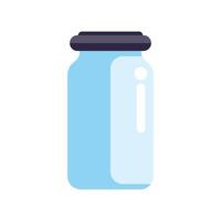 Empty glass jar with cap for food storage storing vector