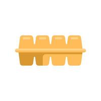 Empty egg carton container showing minimalism concept vector