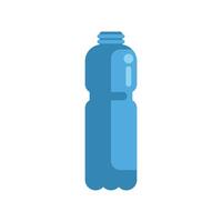 Blue plastic bottle with cap showing liquid inside vector