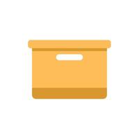 Cardboard box standing on bottom for storage or shipping vector