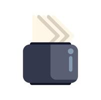 Toaster ejecting three slices of toast icon vector