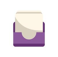 Archive box full of paper is representing working or studying vector
