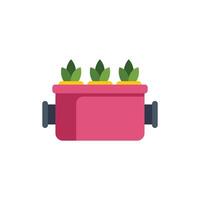 Hydroponic system growing plants using mineral nutrient solutions in water without soil vector