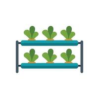 Hydroponic farming system growing plants using mineral nutrient solutions vector