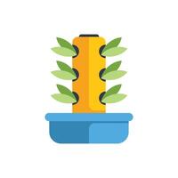 Vertical farming system growing plants using hydroponics vector